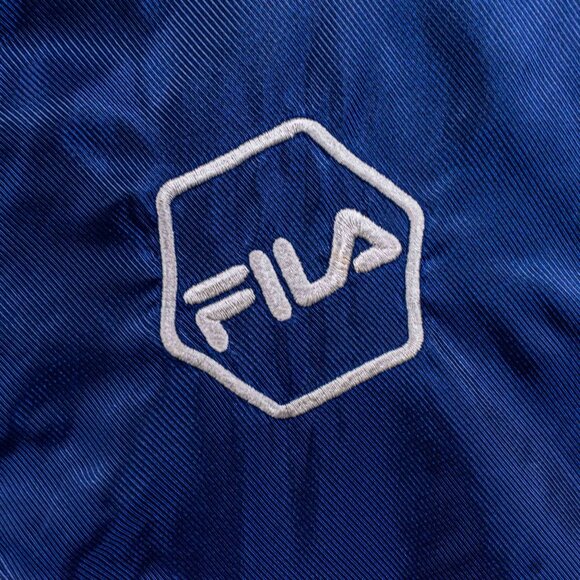 Fila Full Zip Reflective Nylon Vest Logo Large VTG 90s Streetwear Hip Hop - Picture 7 of 10